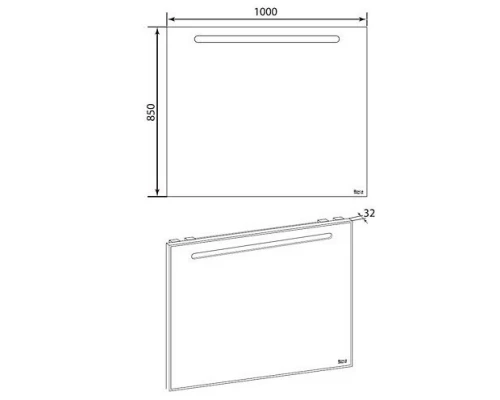 Зеркало 100x85 см Roca Laks ZRU9302809
