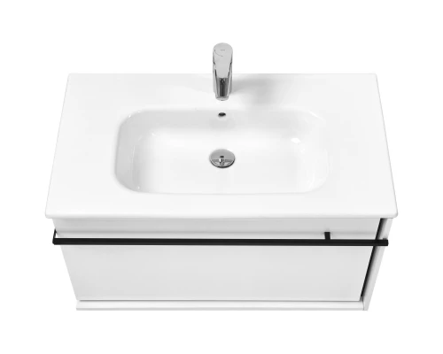 Тумба белый глянец/черный 78,5 см Roca Aneto 857430806