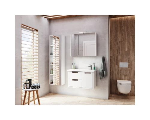 Зеркальный шкаф 76x65 см белый глянец Roca Etna 857304806