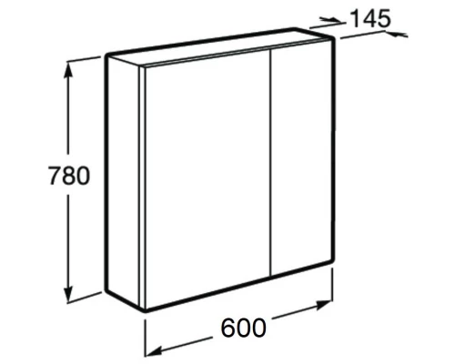 Зеркальный шкаф 60x78 см белый матовый Roca Ronda ZRU9303007