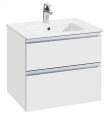 Тумба с раковиной белый глянец 60,5 см Roca The Gap 857550806 + 32799E000