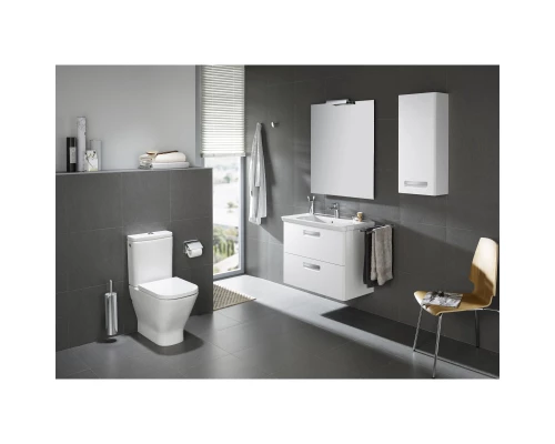 Тумба с раковиной белый глянец 60 см Roca The Gap ZRU9302879 + 327472000