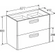 Комплект мебели белый глянец 70 см Roca The Gap ZRU9302878 + 327471000 + ZRU9302886
