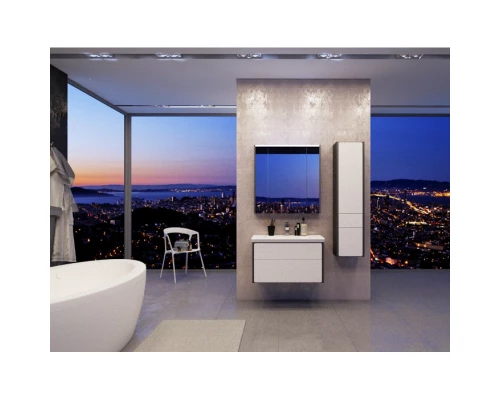 Комплект мебели белый глянец/антрацит 80 см Roca Ronda ZRU9302965 + 327470000 + ZRU9302970