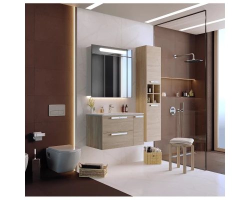 Комплект мебели светлый дуб 80 см Roca Lago 857296444 + 32799C000 + ZRU9000033