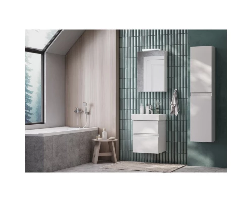 Зеркальный шкаф 50x70 см белый матовый R Roca Oleta A857644501