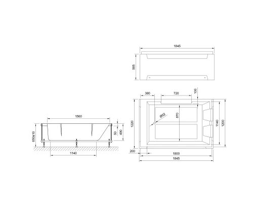 Акриловая ванна 180x120 см Royal Bath Triumph RB665100K