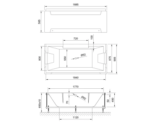 Акриловая ванна 188,5x90,5 Royal Bath Triumph RB665102SB