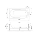 Акриловая гидромассажная ванна 148x79 см L Royal Bath Azur Standart RB614201ST-L