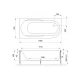 Акриловая гидромассажная ванна 169x79 см L Royal Bath Azur Standart RB614203ST-L