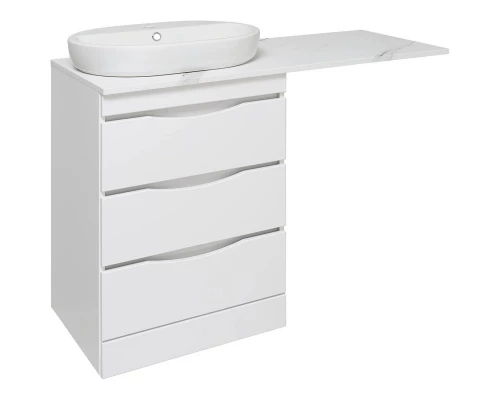 Столешница 120,3 см белый мрамор Runo Каппа 00-00001090