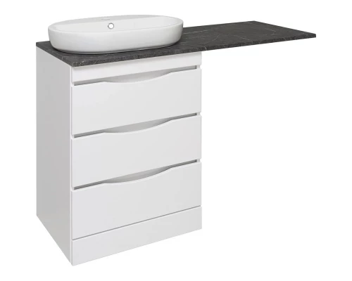 Столешница 120,3 см черный мрамор Runo Каппа 00-00001091