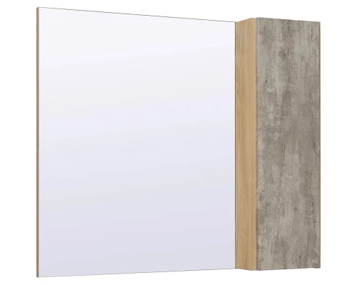 Зеркальный шкаф 85x75 см дуб/серый камень L/R Runo Мальта 00-00001104