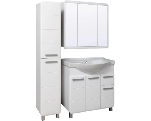 Пенал напольный белый L/R Runo Эрика УТ000003637