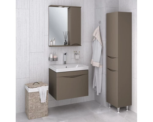 Зеркальный шкаф 60x75 см бежевый R Runo Афина 00-00001208