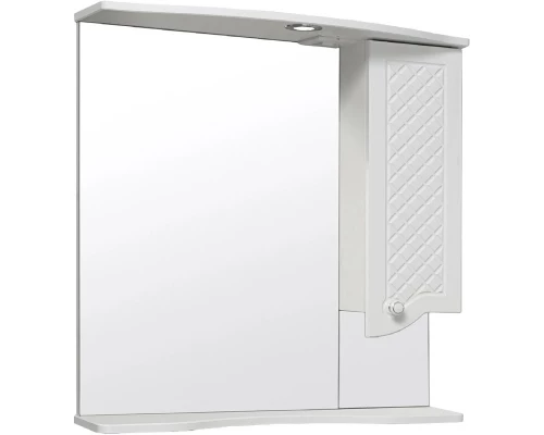 Зеркальный шкаф 75x80 см белый R Runo Милано УТ000002098