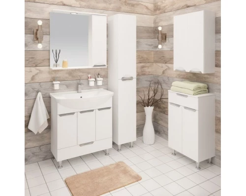 Шкаф двустворчатый 50x75 см белый Runo Барселона УТ000002340