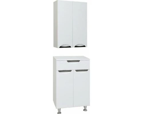 Шкаф двустворчатый 50x75 см белый Runo Барселона УТ000002340