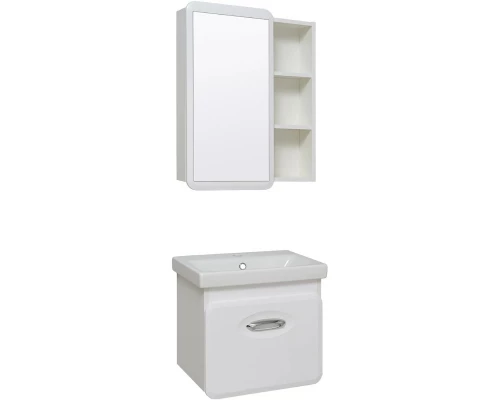 Зеркальный шкаф 55x75 см белый L/R Runo Капри УТ000003786