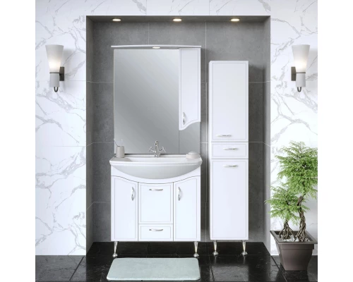 Зеркальный шкаф 75x105 см белый R Runo Севилья 00000000002