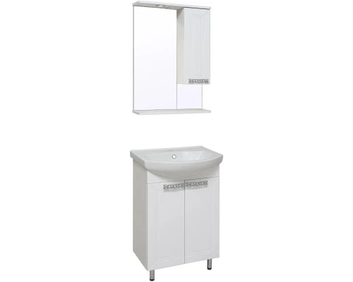 Зеркальный шкаф 53x80 см белый R Runo Монро 00-00000459