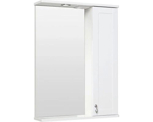 Зеркальный шкаф 58x80 см белый R Runo Мерида 00-00000740