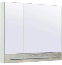 Зеркальный шкаф 85x75 см дуб скандинавский/белый Runo Вудлайн 00-00001007
