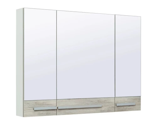 Зеркальный шкаф 100x75 см дуб скандинавский/белый Runo Вудлайн 00-00001008