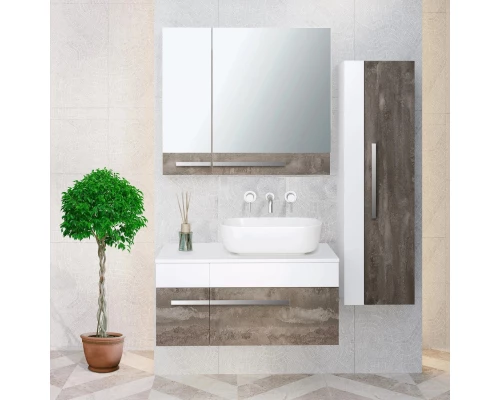 Пенал подвесной железный камень/белый L/R Runo Вудлайн 00-00001339