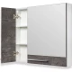 Зеркальный шкаф 85x75 см железный камень/белый Runo Вудлайн 00-00001347