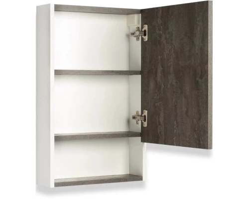 Зеркальный шкаф 50x65 см железный камень/белый R Runo Бари 00-00001385