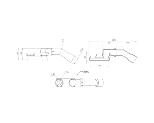Ванна из литого мрамора 160x77 см Salini S-Sense Paola Basso 101611G
