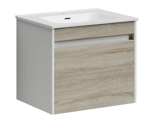 Тумба дуб бардолино/белый глянец 59 см Sancos Smart SM60E