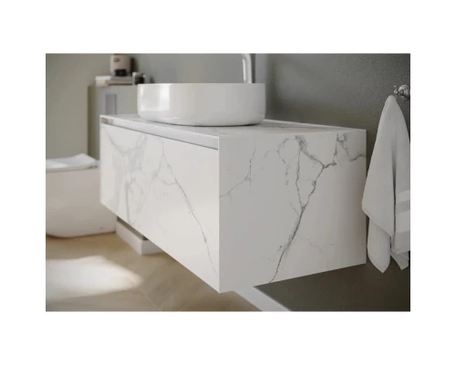 Тумба белый мрамор 119,9 см Sancos Stone ST120SV
