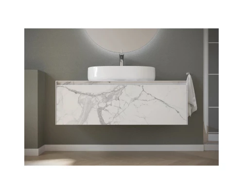 Тумба белый мрамор 119,9 см Sancos Stone ST120SV