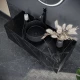 Тумба с раковиной черный мрамор 119,9 см Sancos Stone ST120NM + CN6032MB