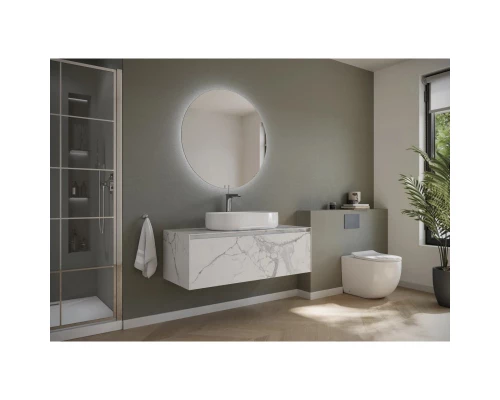 Комплект мебели белый мрамор 119,9 см Sancos Stone ST120SV + CN5023 + SF900