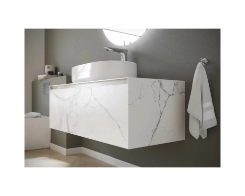Комплект мебели белый мрамор 119,9 см Sancos Stone ST120SV + CN5023 + SF900