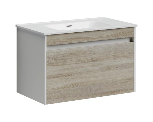 Комплект мебели дуб бардолино/белый глянец 91 см Sancos Smart SM90E + CN7002 + AR900