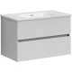 Тумба с раковиной белый глянец 81 см Sancos Urban UR80W + CN7005