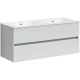 Тумба с раковиной белый глянец 121 см Sancos Urban UR120-2W + CN7004
