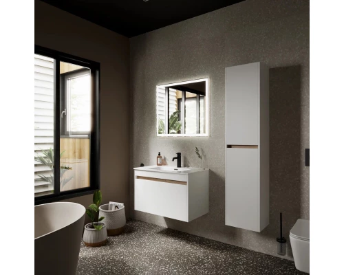 Комплект мебели белый глянец 81 см Sancos Smart SM80W + CN7005 + CI800