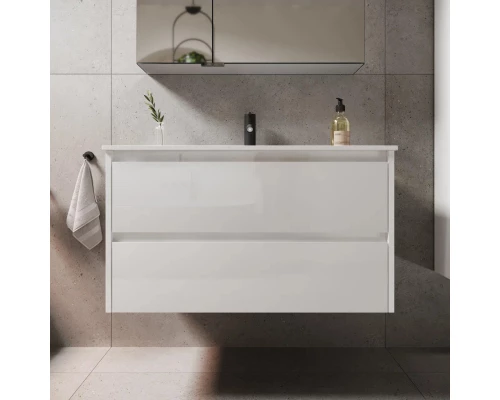 Комплект мебели белый глянец 91 см Sancos Libra LB90W + CN7002 + Z900