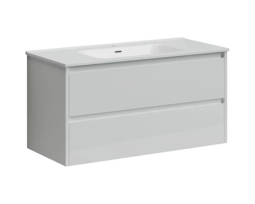 Тумба с раковиной белый глянец 101 см Sancos Libra LB100W + CN7003