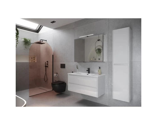 Тумба с раковиной белый глянец 101 см Sancos Libra LB100W + CN7003