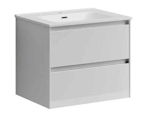 Тумба с раковиной белый глянец 61 см Sancos Cento CN60W + CN7001