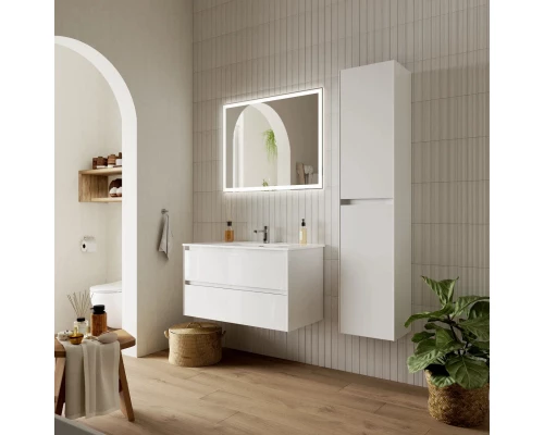 Комплект мебели белый глянец 91 см Sancos Cento CN90W + CN7002 + CI900