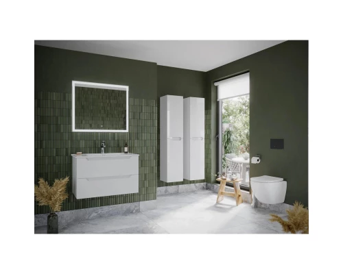 Тумба с раковиной белый глянец 81 см Sancos Norma 2.0 NR2.080W + CN7005