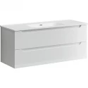 Тумба с раковиной белый глянец 121 см Sancos Norma 2.0 NR2.0120-1W + CN7006
