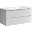 Тумба с раковиной белый глянец 101 см Sancos Norma 2.0 NR2.0100W + CN7003